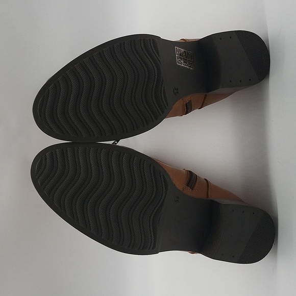 1095- Helena Rouge Boots Genuine Leather Made In Spain Tan Color Size 5.5 NWT - Picture 7 of 7